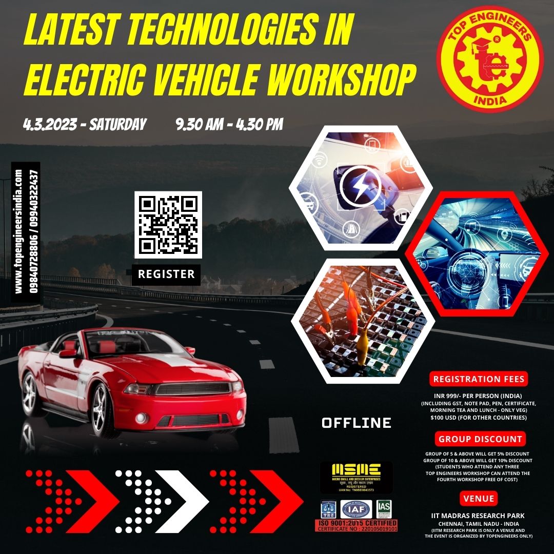 Latest Technologies in Electric Vehicle Workshop 2023